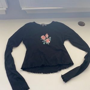 long sleeve black tee